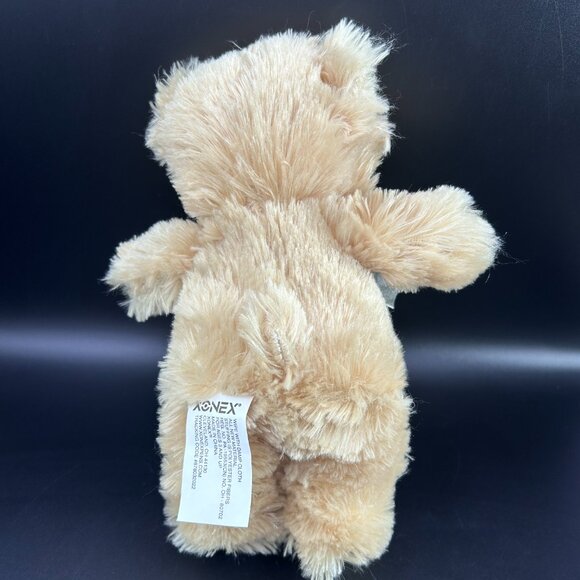 Xenox Smiling Teddy Bear Wearing a Bow Stuffed Animal Plush Toy Beige - Picture 6 of 11